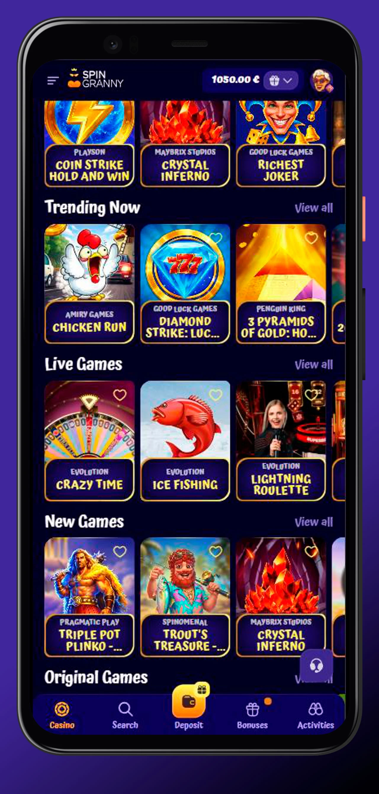 Spingranny Casino Mobile App